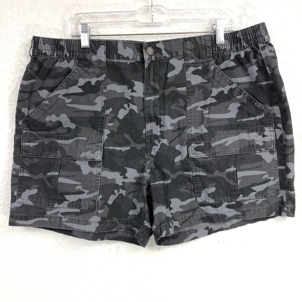 RedHead Men's Gray Black Camo Utility Shorts